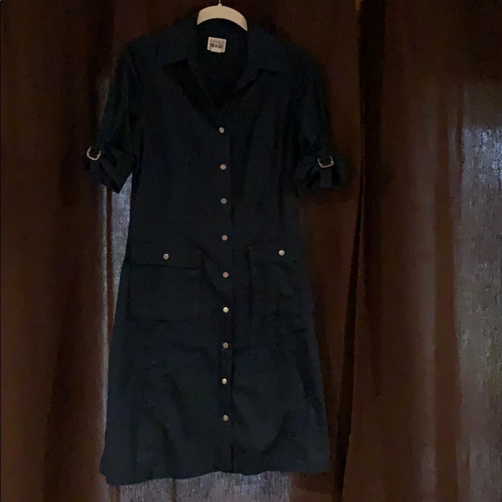 Converse navy blue snap dress (size: S)